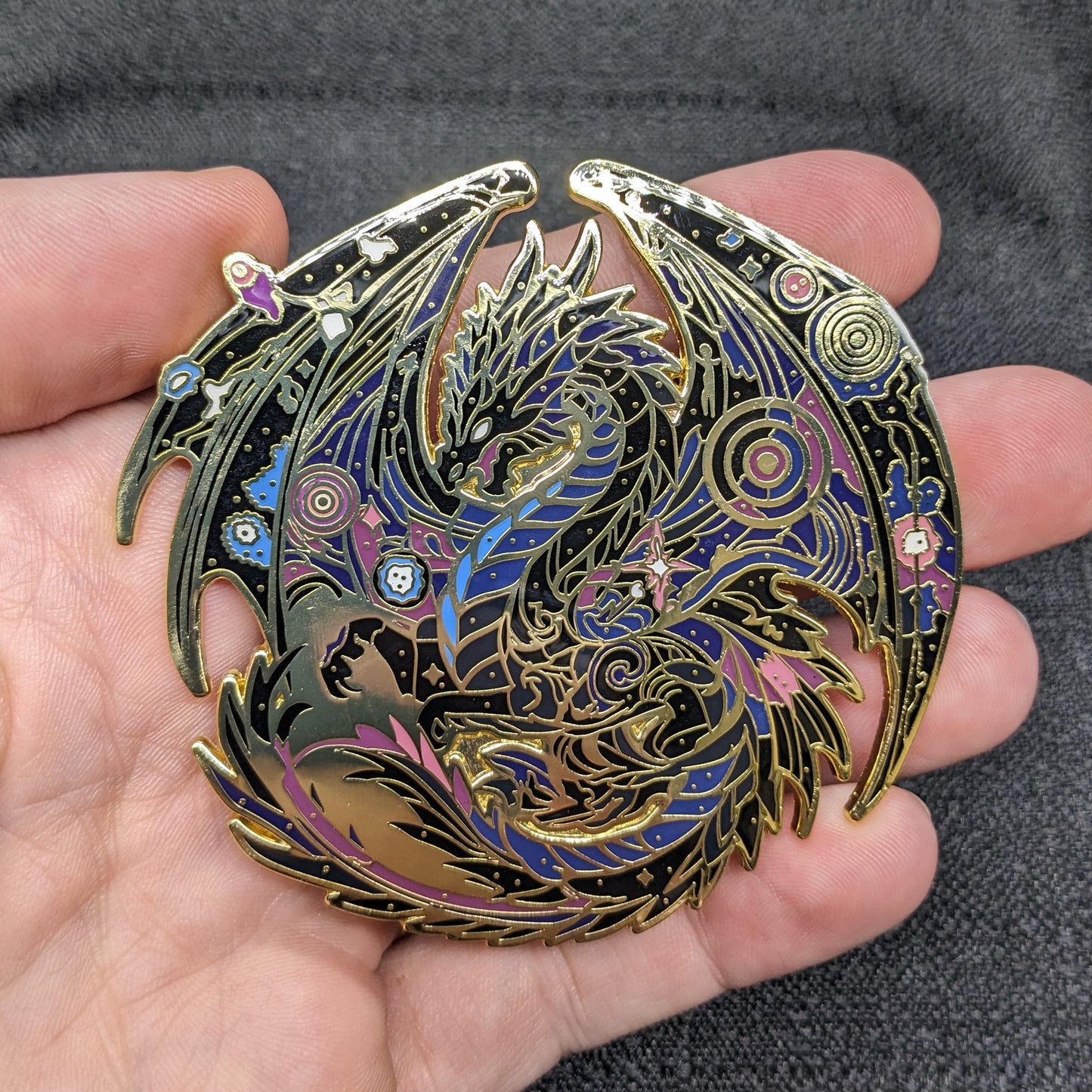 Atraxis, The Gravity Dragon Enamel Pin (Dragon Aspects Vol.1)