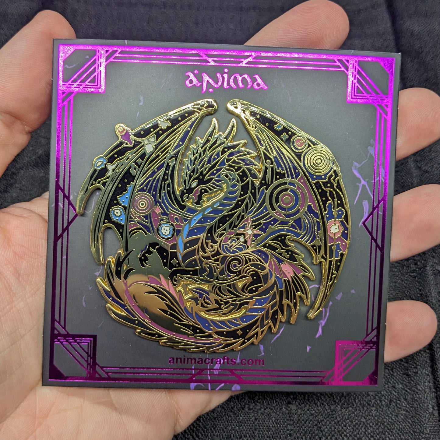 Atraxis, The Gravity Dragon Enamel Pin (Dragon Aspects Vol.1)