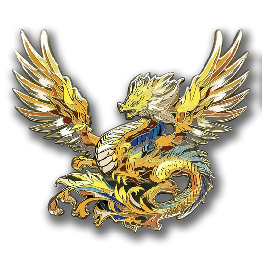 Aurelios, The Sun Dragon Enamel Pin (Dragon Aspects Vol.1)
