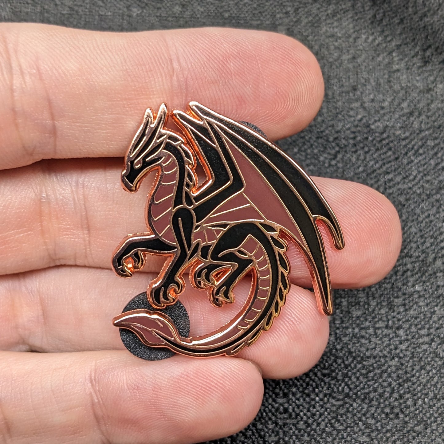 Black Dragon Of Gratitude Enamel Pin