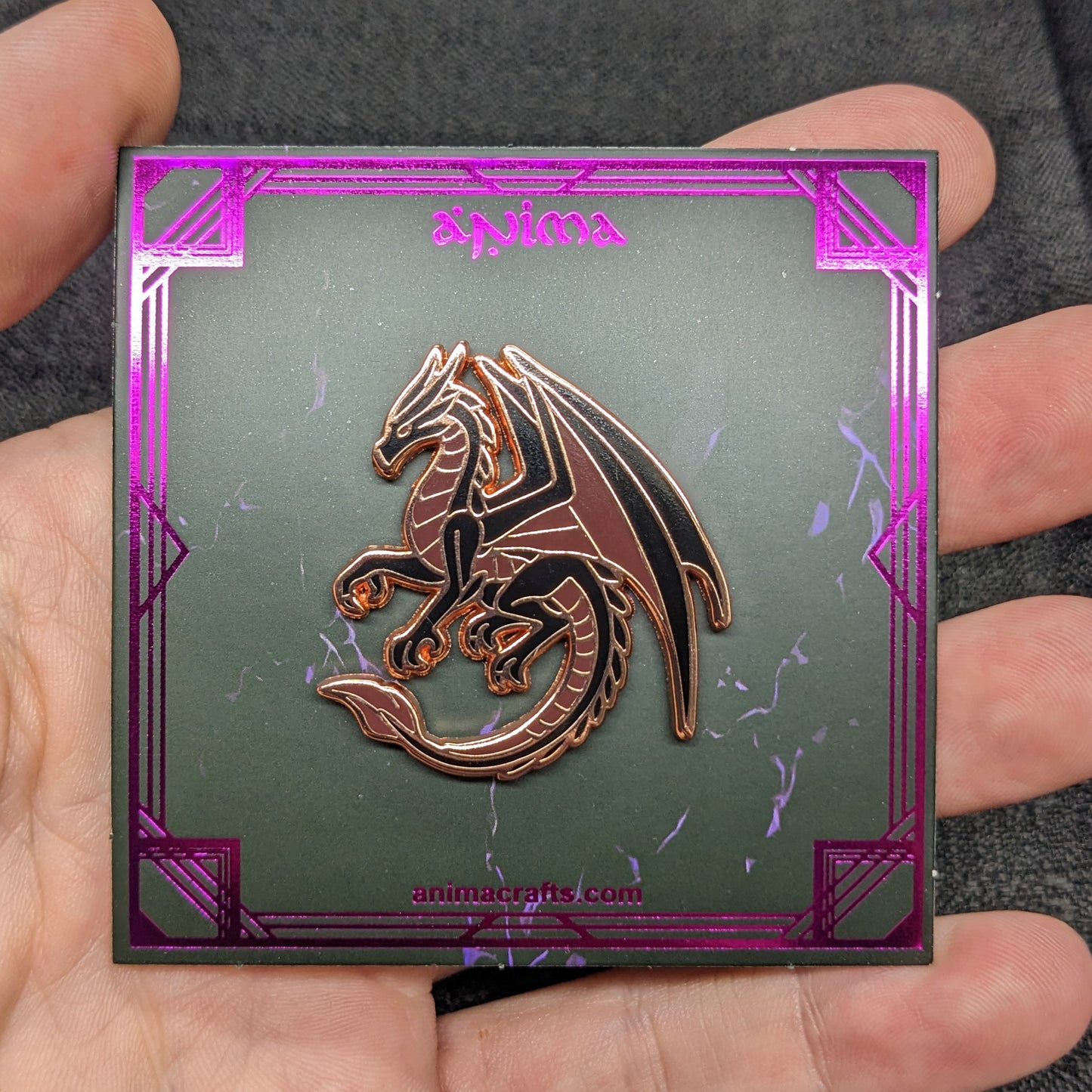 Black Dragon Of Gratitude Enamel Pin