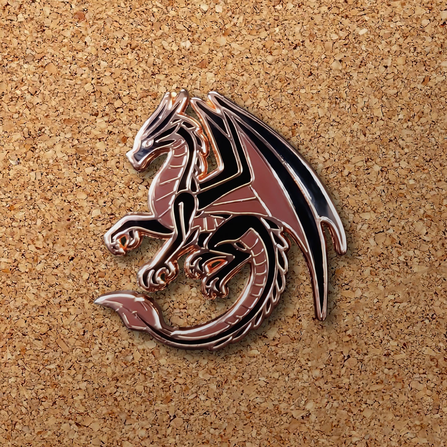 Black Dragon Of Gratitude Enamel Pin