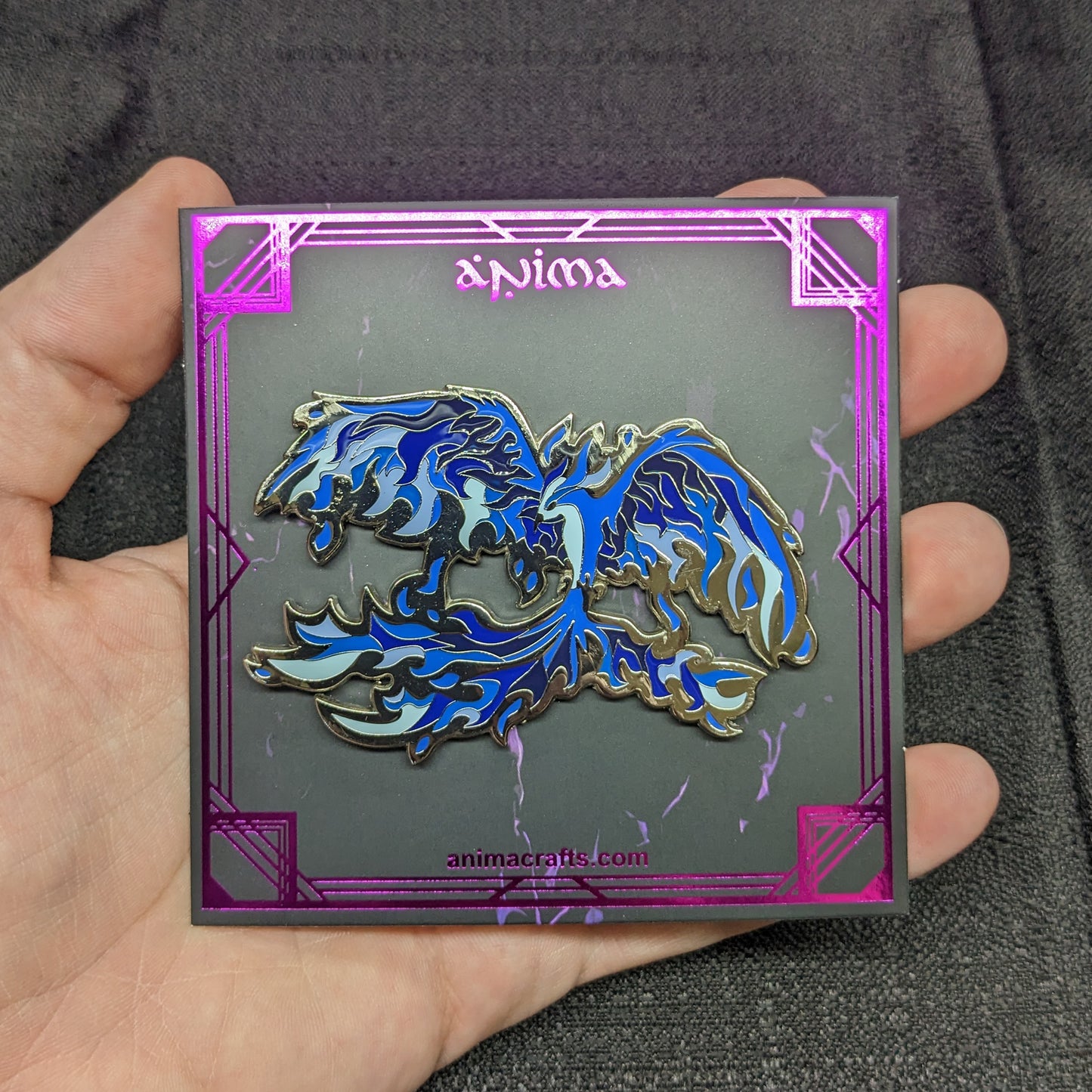 Blue Phoenix Enamel Pin