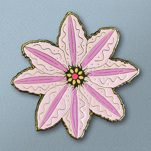 Clematis Blossom Enamel Pin