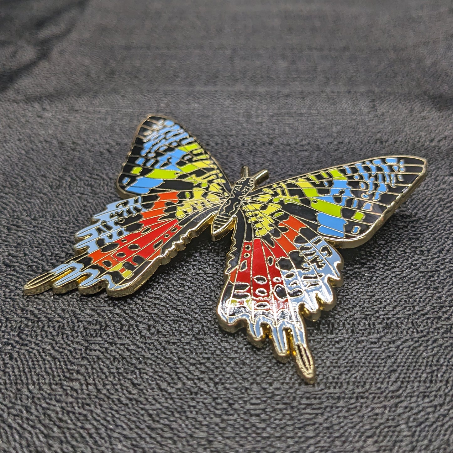 Madagascan Sunset Moth Enamel Pin
