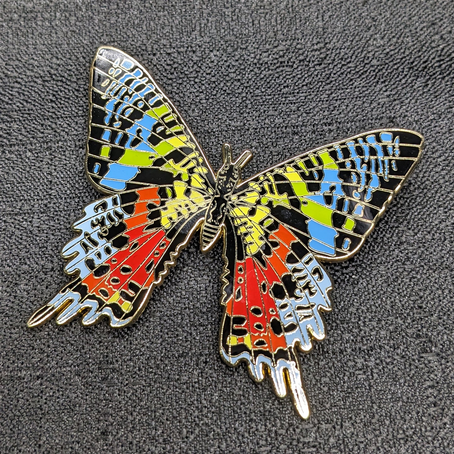Madagascan Sunset Moth Enamel Pin