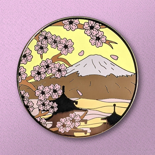 Mt. Fuji & Sakura Blossoms (Day) Enamel Pin