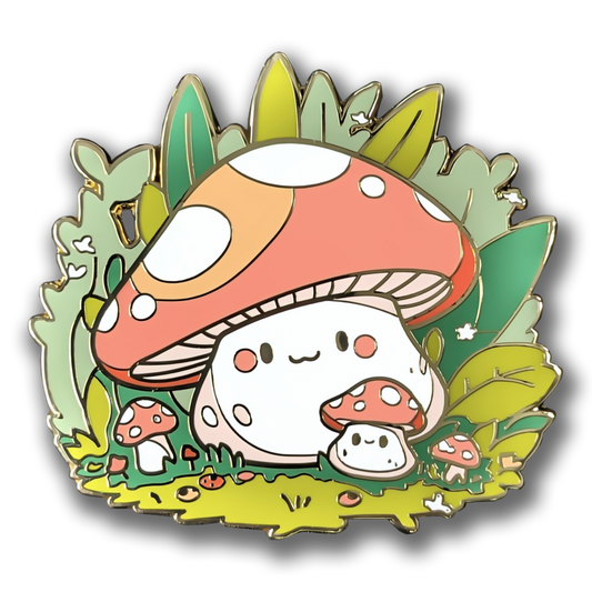 Mushroom Grove Enamel Pin