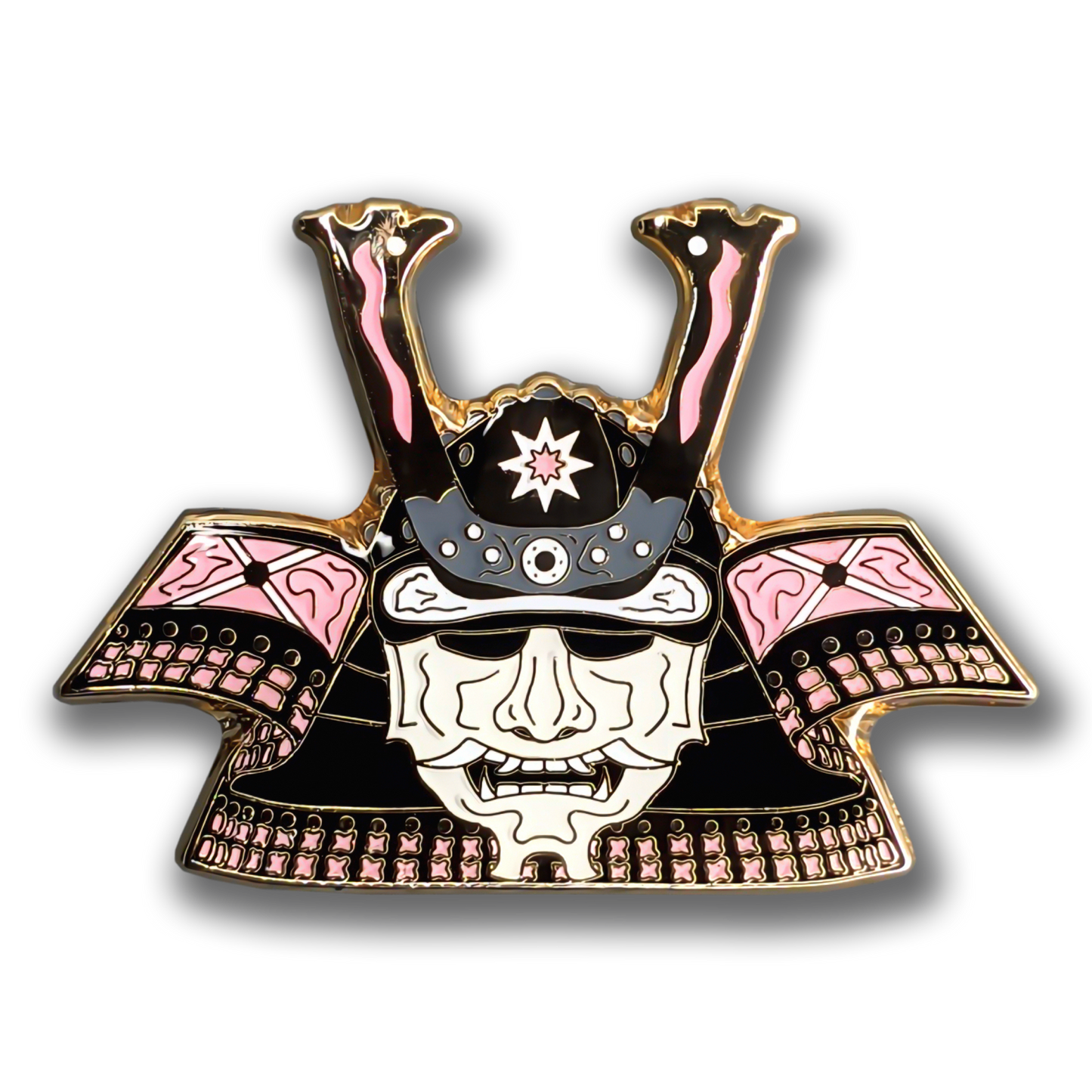 Orchid Kabuto Enamel Pin