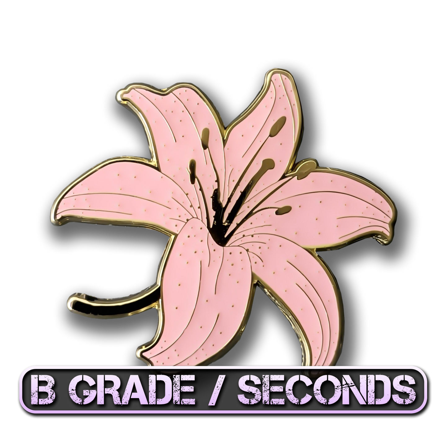 Pink Lily Enamel Pin (B Grade)