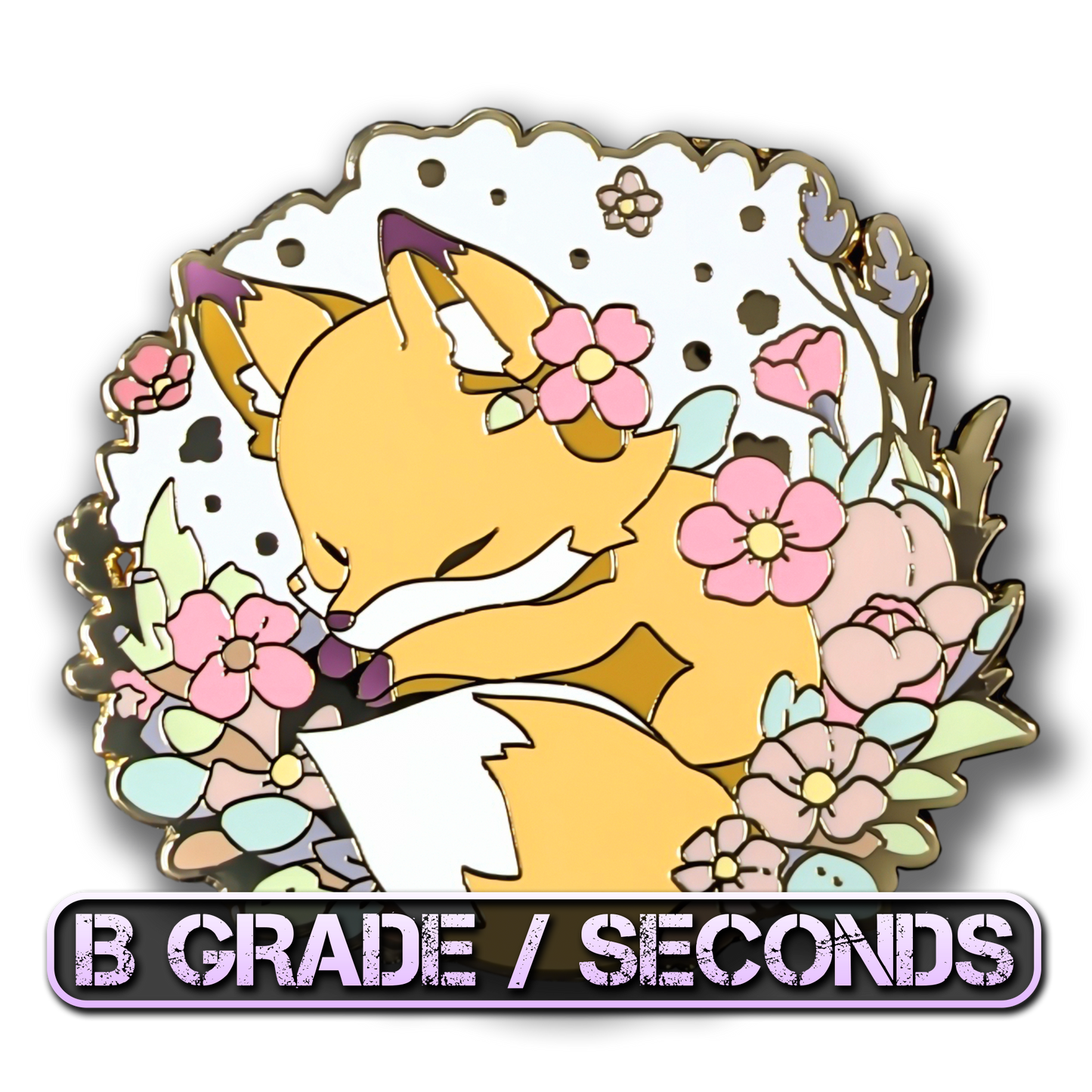 Sleeping Fox Enamel Pin (B Grade)