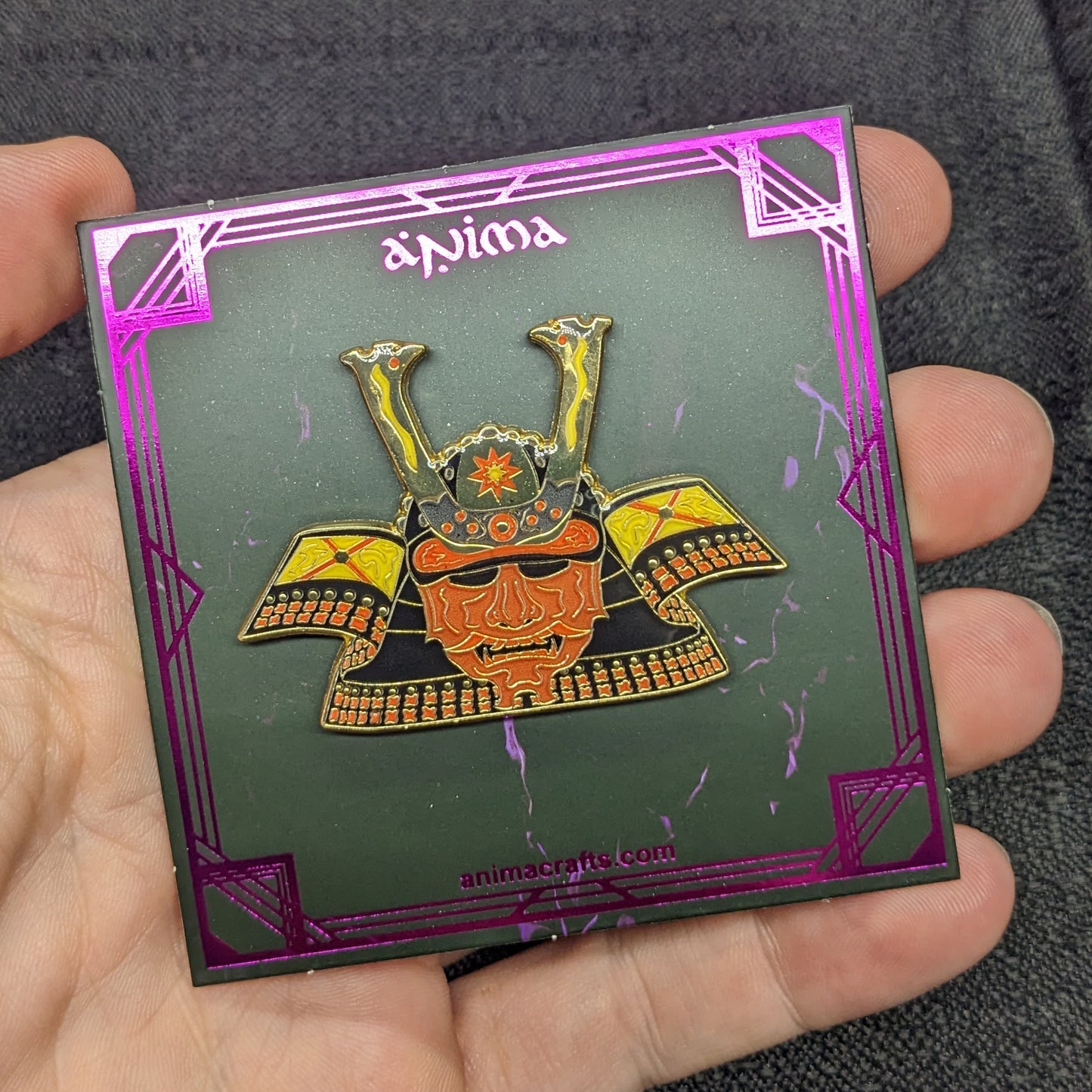 Sunset Kabuto Enamel Pin