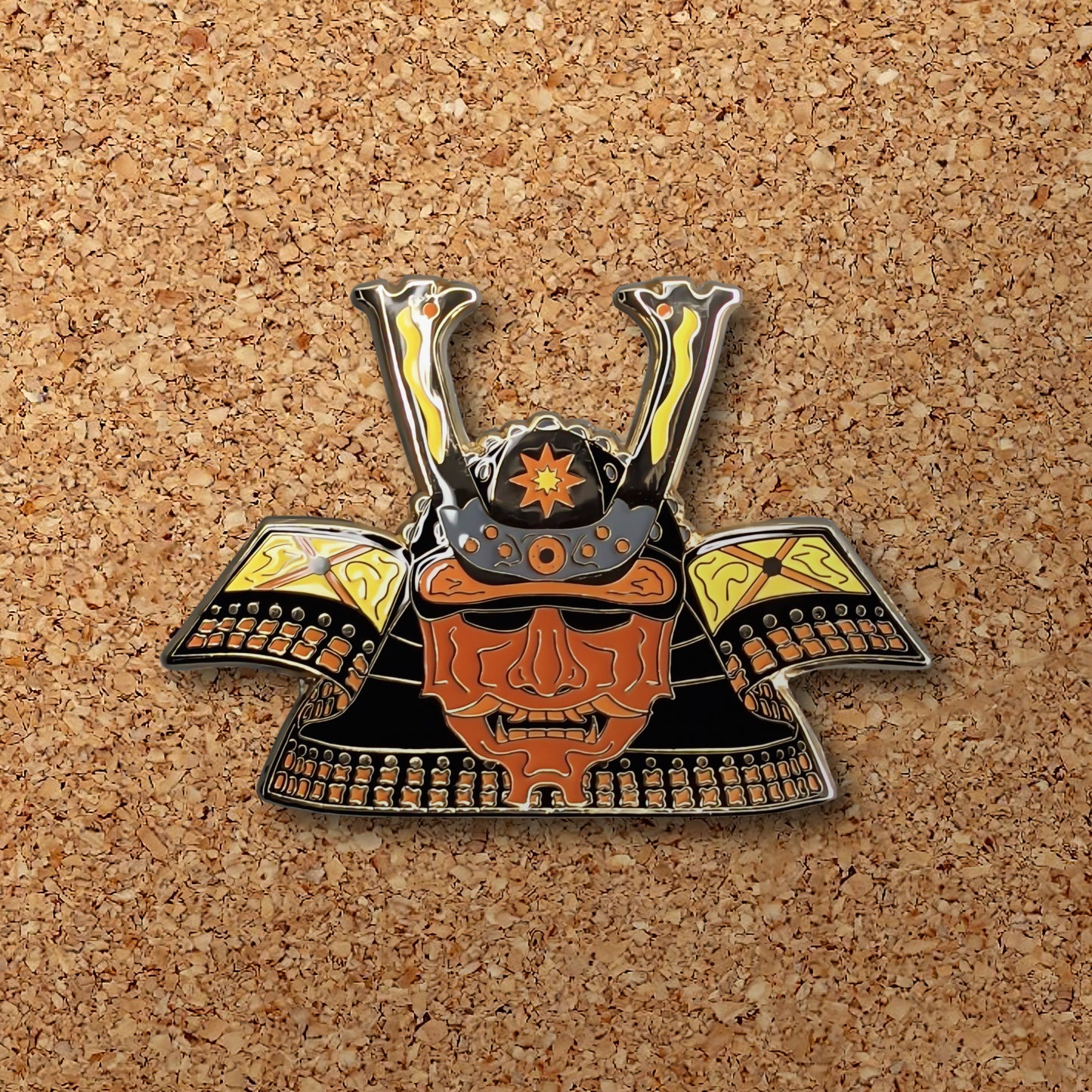 Sunset Kabuto Enamel Pin