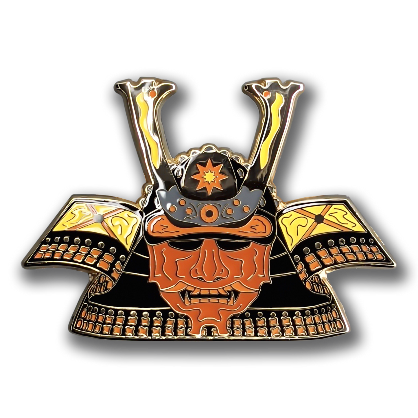 Sunset Kabuto Enamel Pin