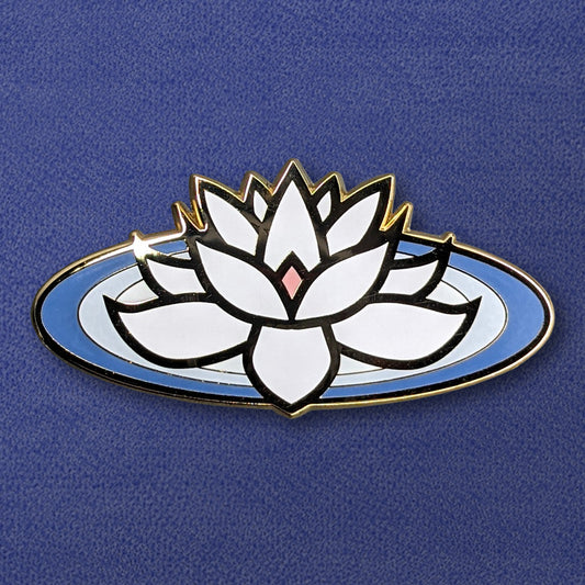 White Lotus Enamel Pin