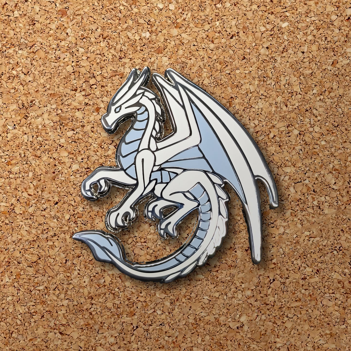White Dragon Of Gratitude Enamel Pin (B Grade)