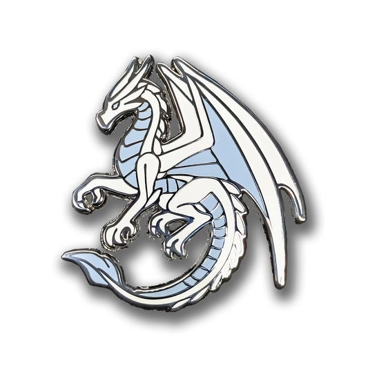 White Dragon Of Gratitude Enamel Pin