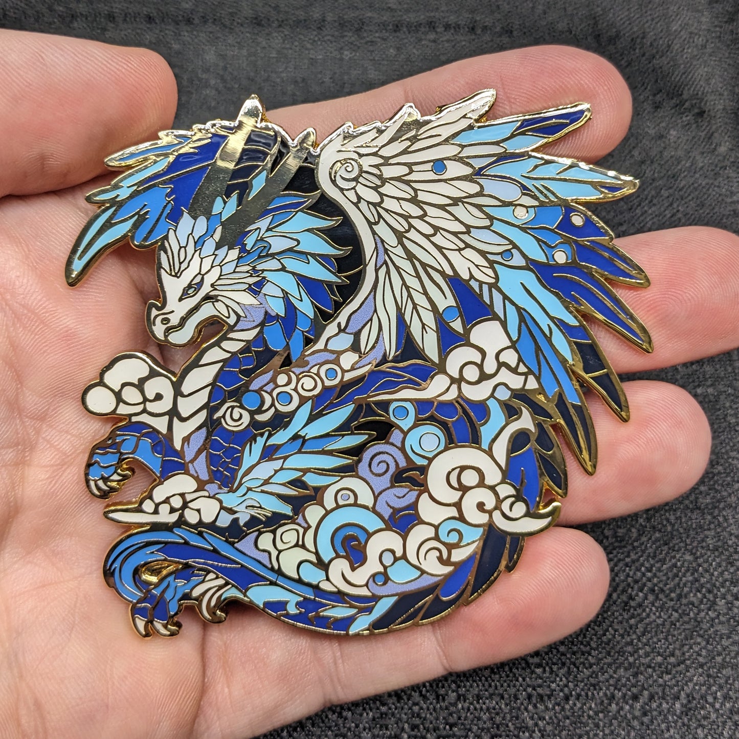 Zephyriel, The Sky Dragon Enamel Pin (Dragon Aspects Vol.1)