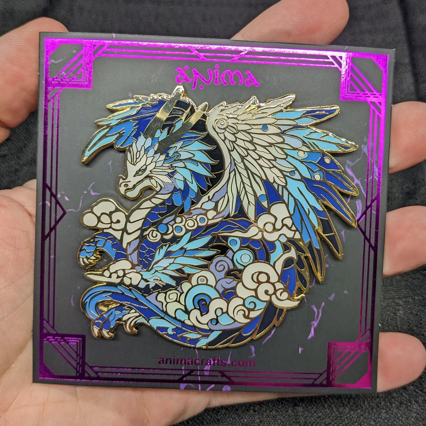 Zephyriel, The Sky Dragon Enamel Pin (Dragon Aspects Vol.1)