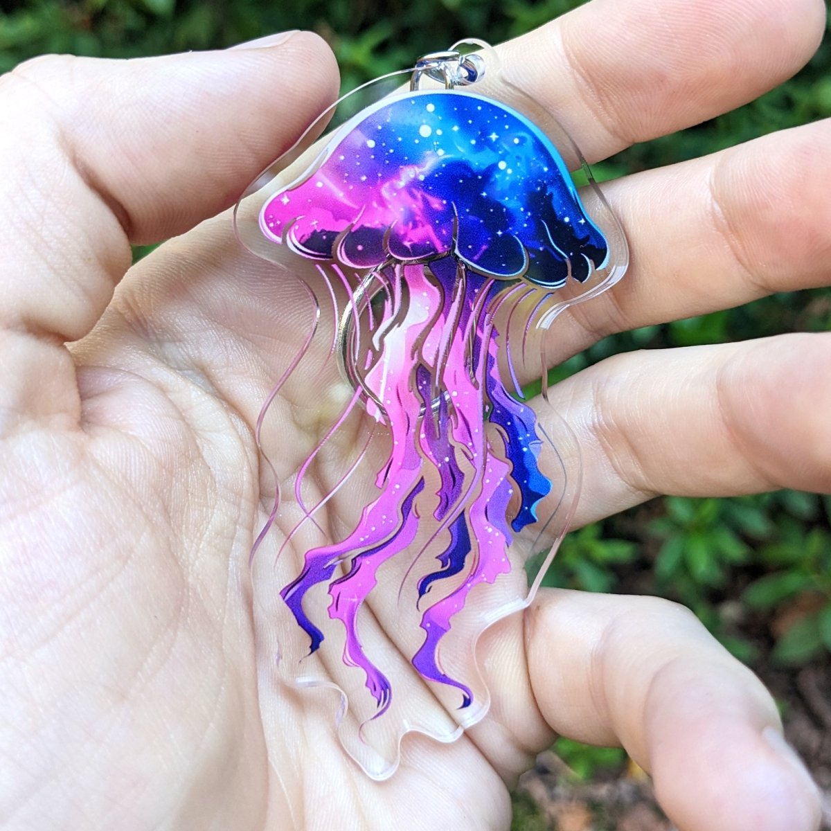 Galaxy Jellyfish Acrylic Keychain / Charm