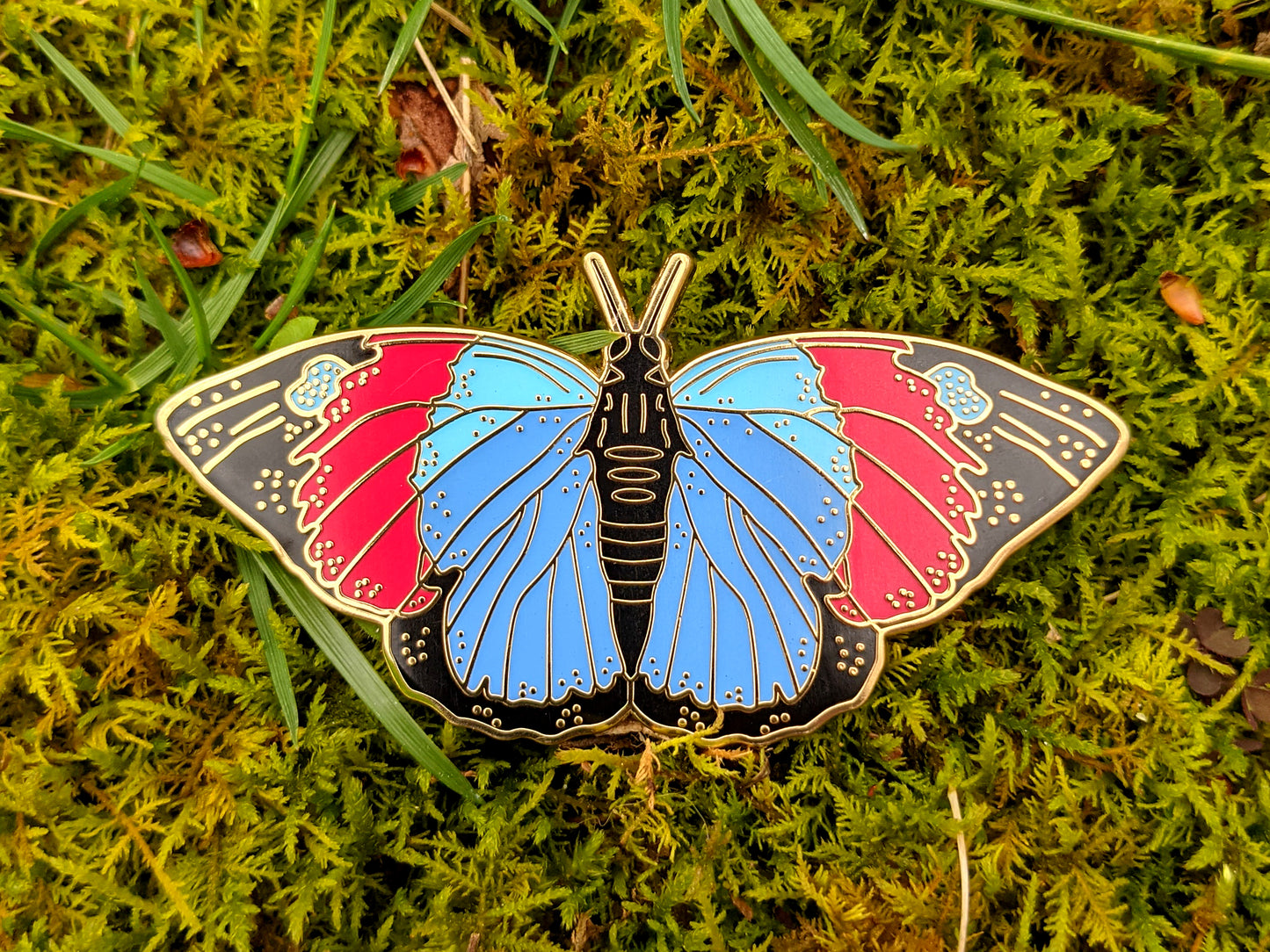 Agrias Butterfly Enamel Pin (B Grade)