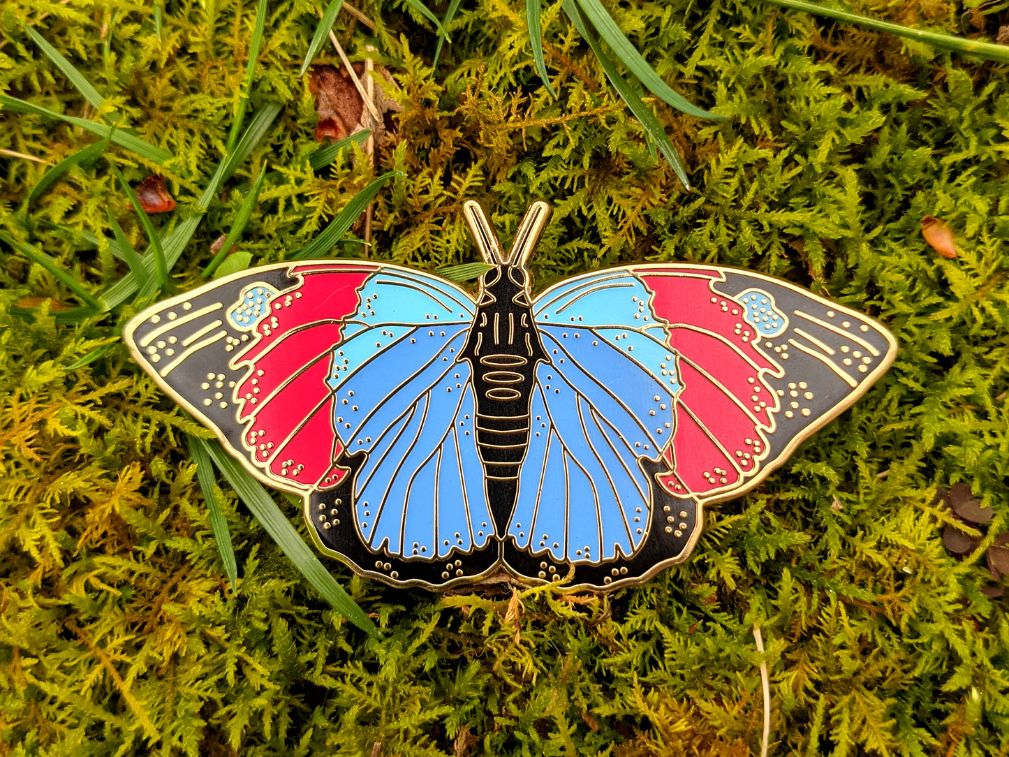 Agrias Butterfly Enamel Pin