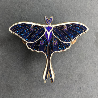 "Midnight" Luna Moth (LE30) Enamel Pin