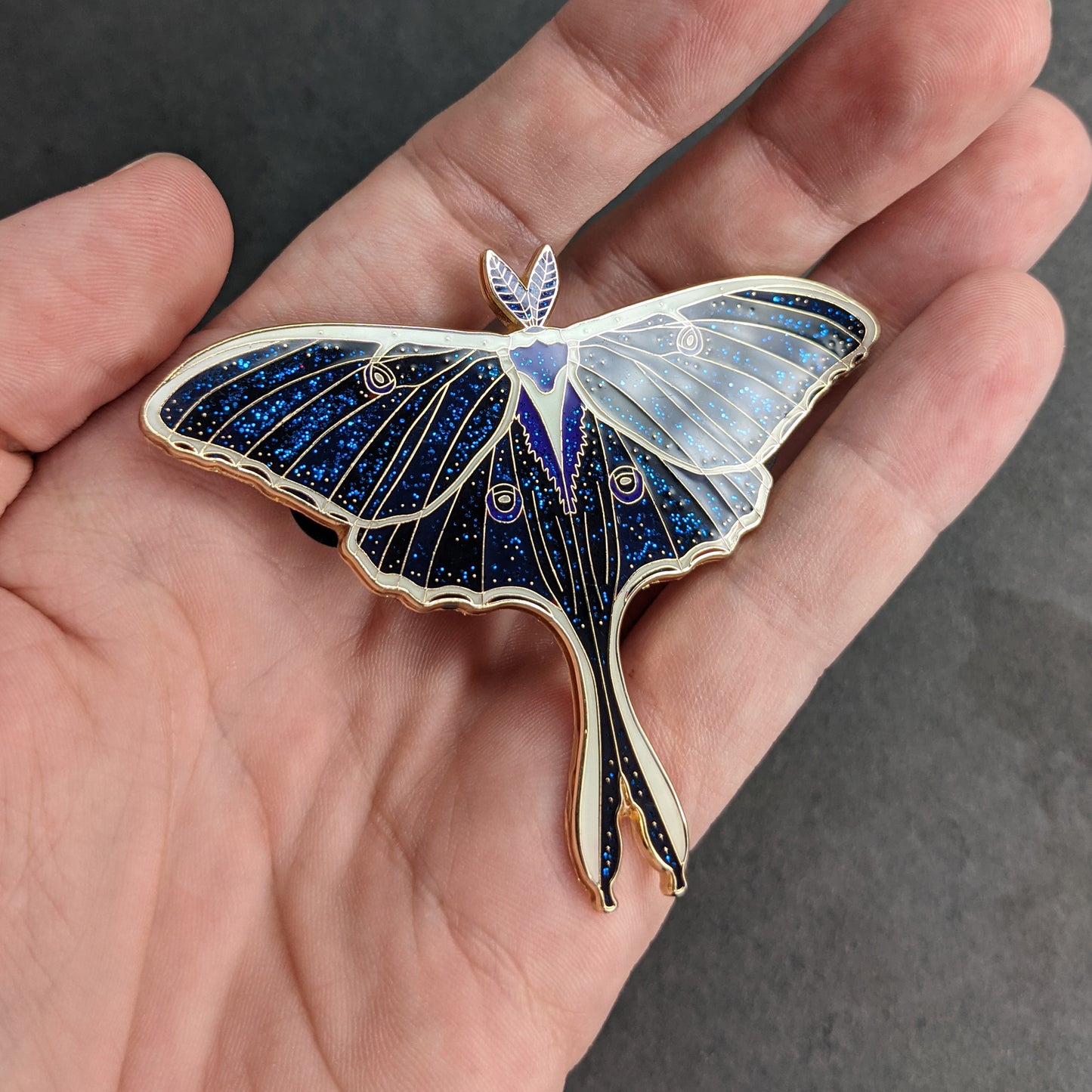 "Midnight" Luna Moth (LE30) Enamel Pin