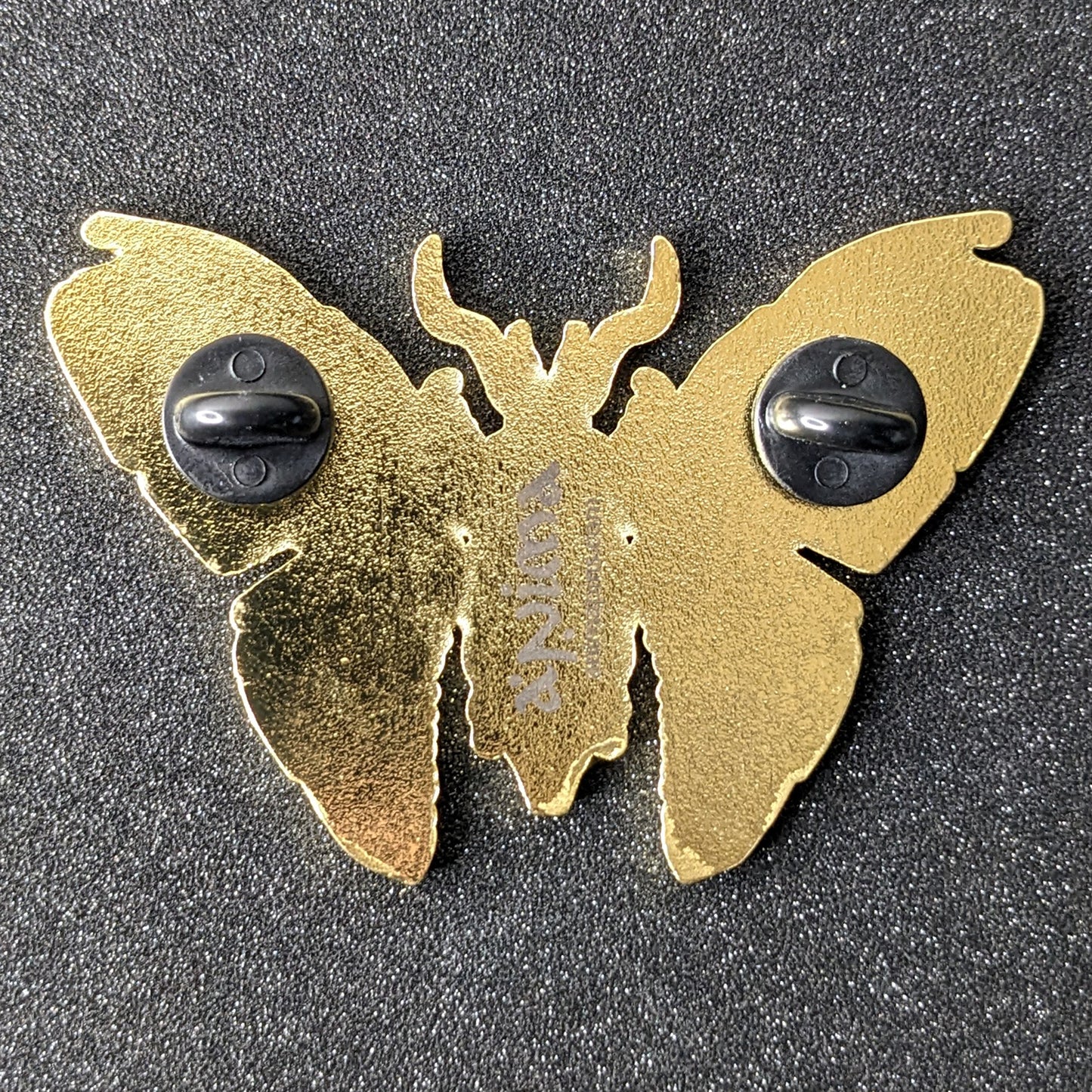 Red Robot Butterfly Enamel Pin