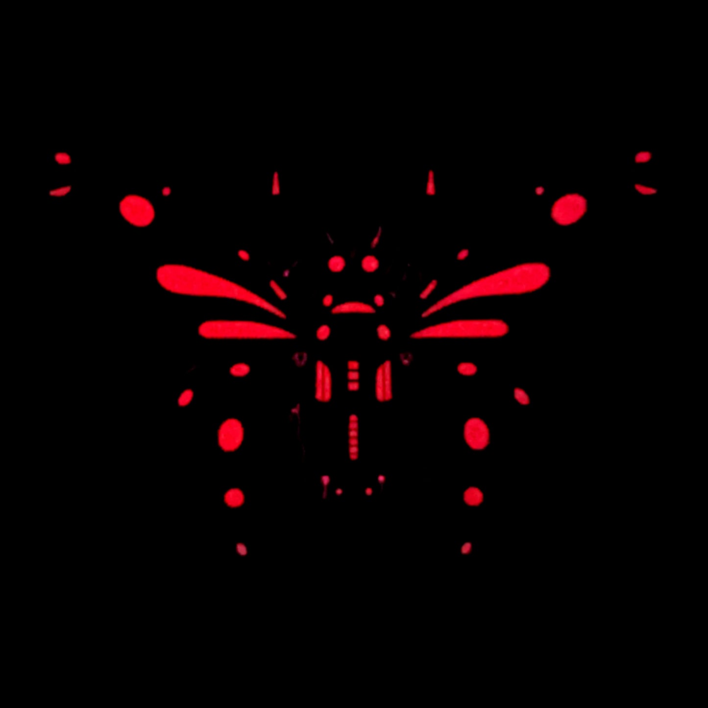 Red Robot Butterfly Enamel Pin