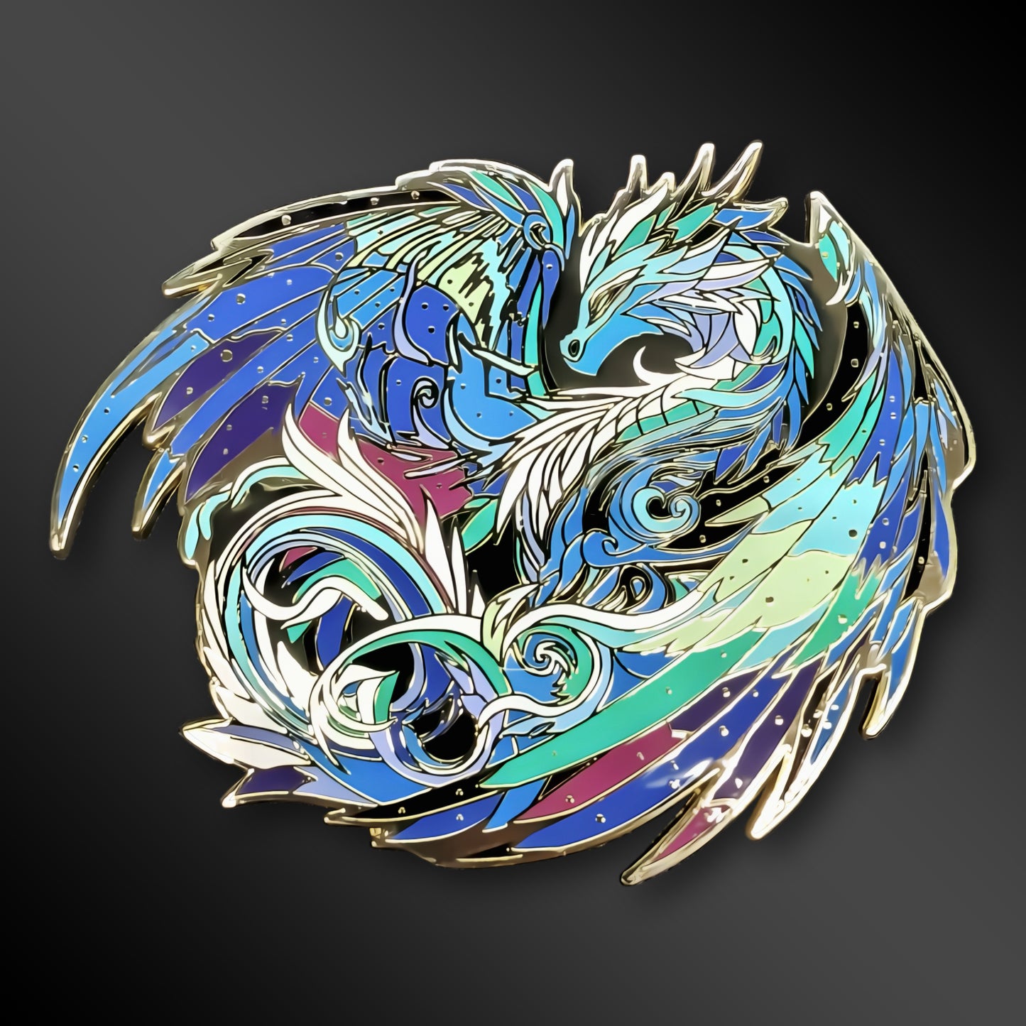 Veloris, The Aurora Dragon Enamel Pin (Dragon Aspects Vol.1)