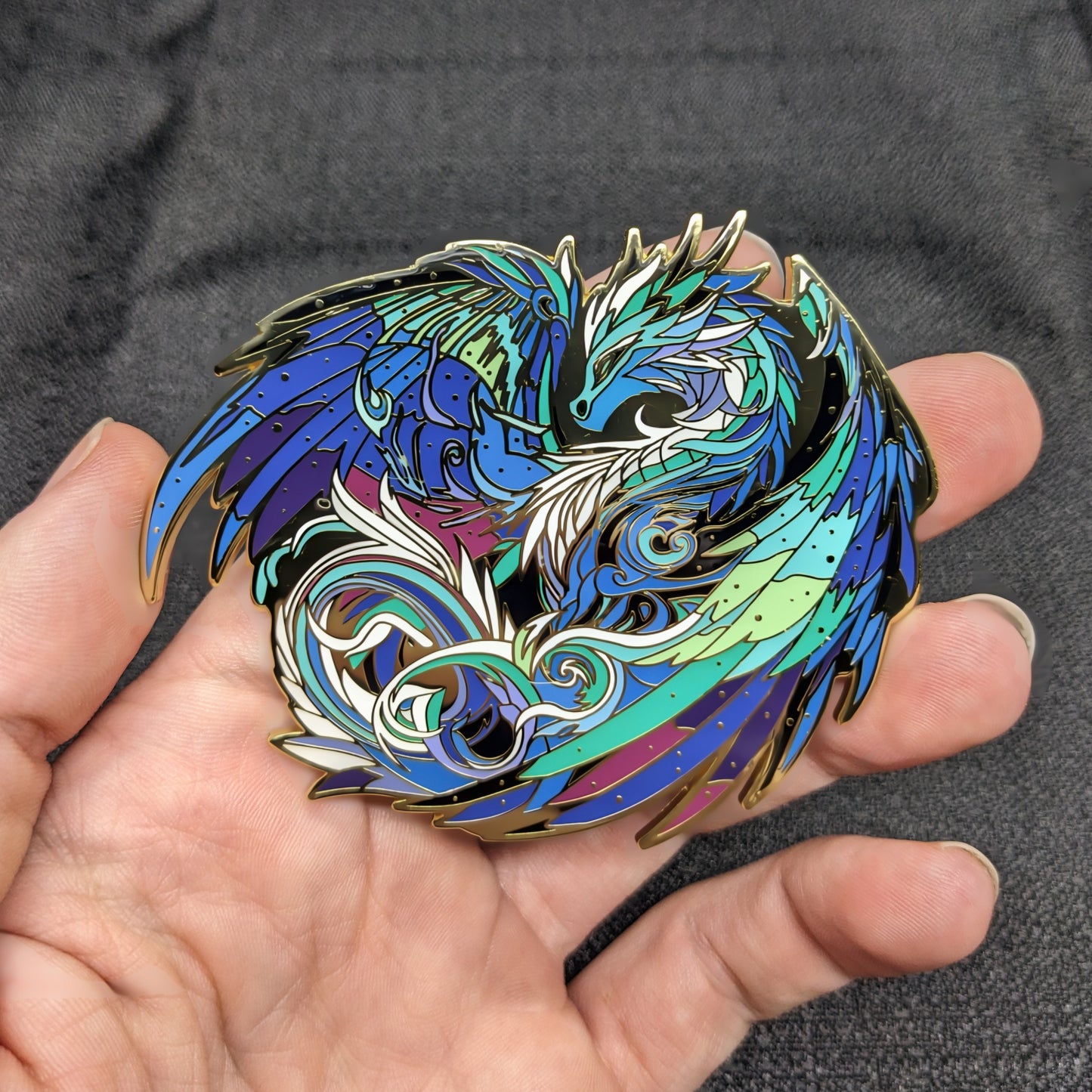 Veloris, The Aurora Dragon Enamel Pin (Dragon Aspects Vol.1)