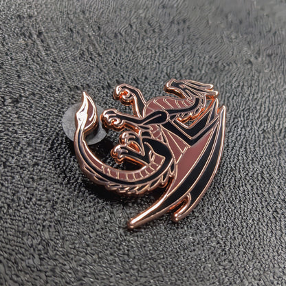 Black Dragon Of Gratitude Enamel Pin