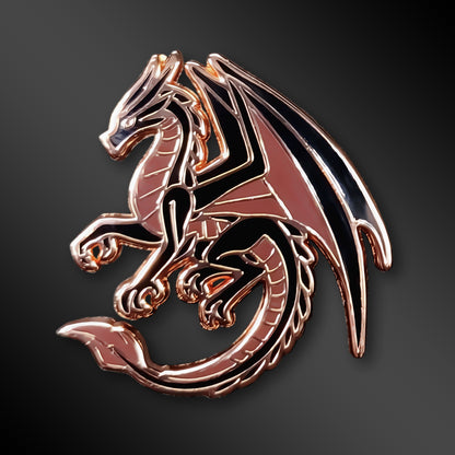 Black Dragon Of Gratitude Enamel Pin