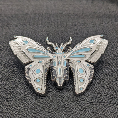 Blue Robot Butterfly Enamel Pin