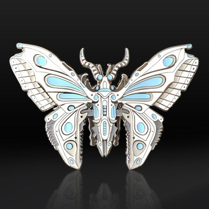 Blue Robot Butterfly Enamel Pin