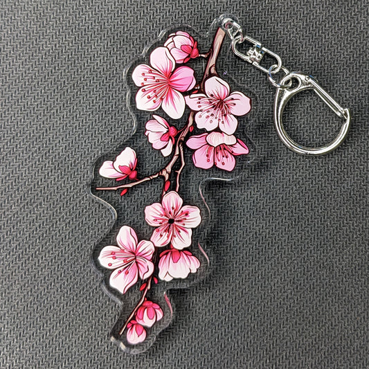 Cherry Blossoms Acrylic Keychain / Charm