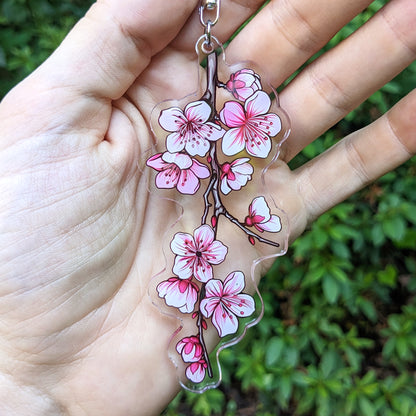 Cherry Blossoms Acrylic Keychain / Charm