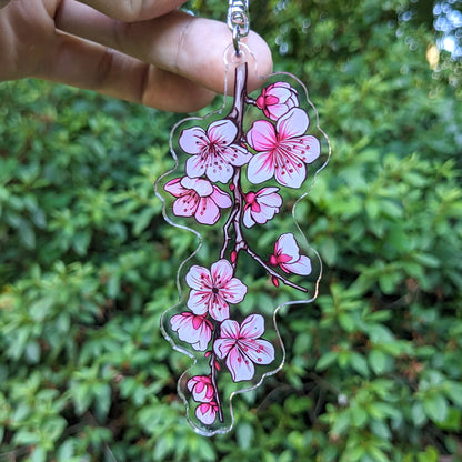 Cherry Blossoms Acrylic Keychain / Charm