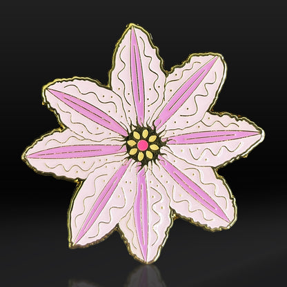 Clematis Blossom Enamel Pin