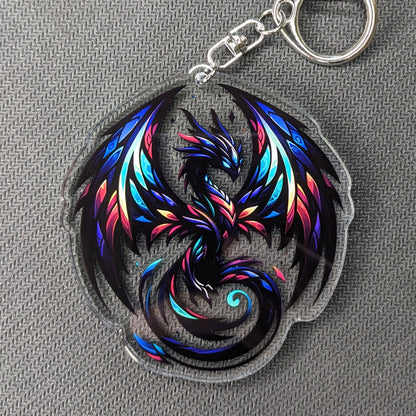 Dark Dragon Acrylic Keychain / Charm