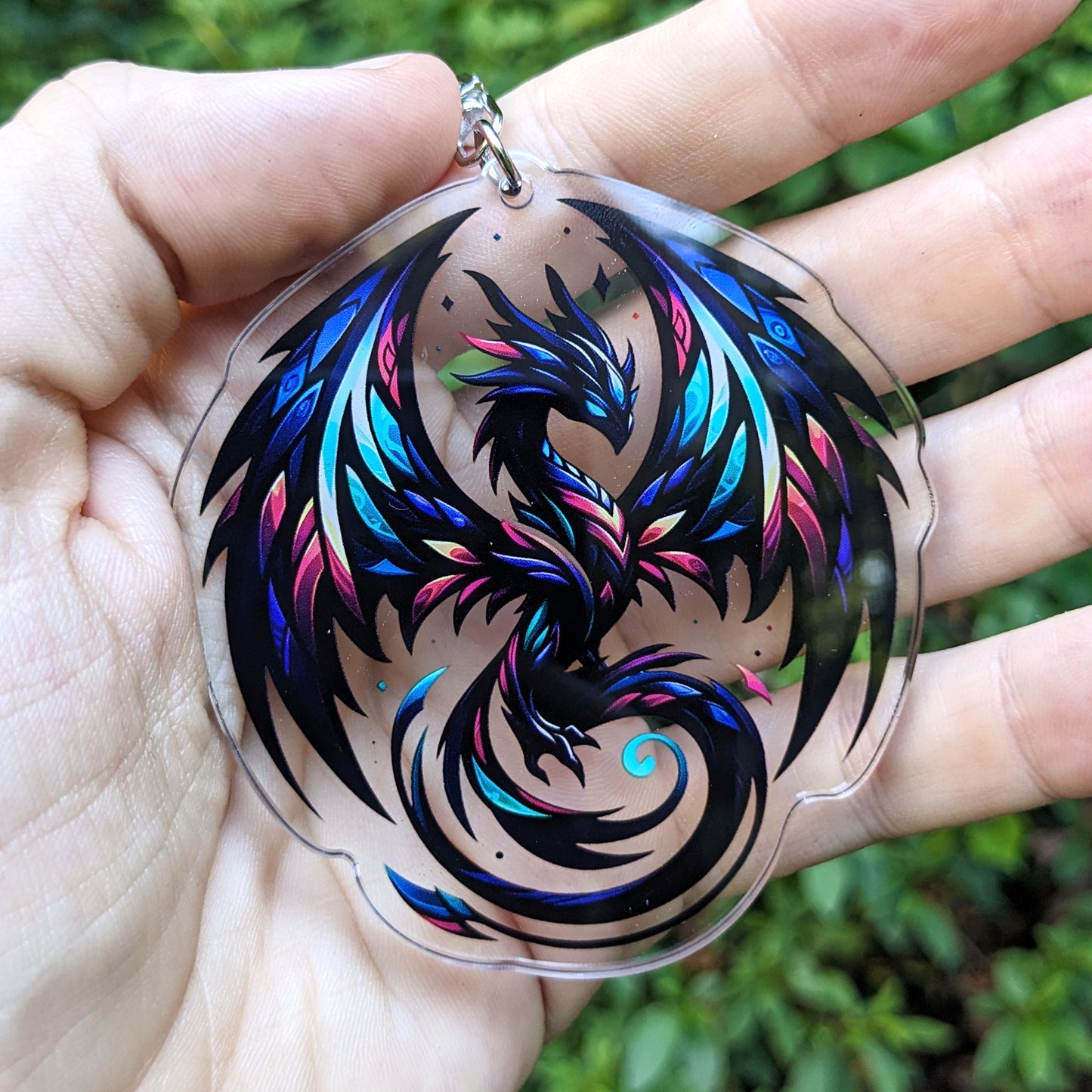 Dark Dragon Acrylic Keychain / Charm