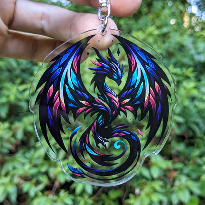 Dark Dragon Acrylic Keychain / Charm