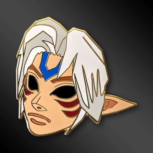 Fierce Deity's Mask enamel pin from The Legend of Zelda: Majora's Mask
