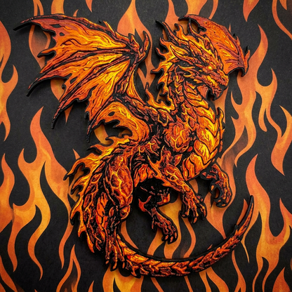 Fire Dragon Collectible Art Magnet