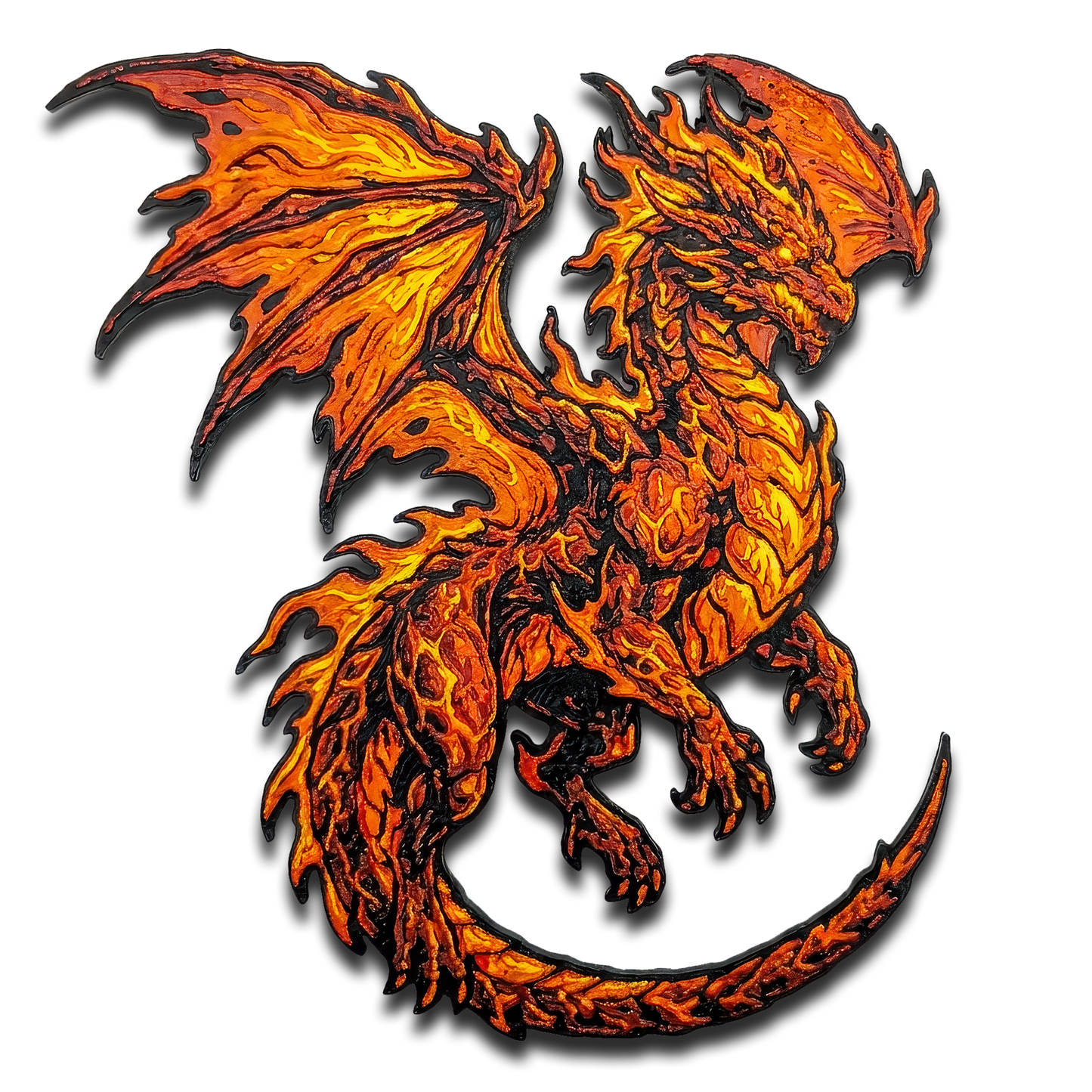 Fire Dragon Collectible Art Magnet