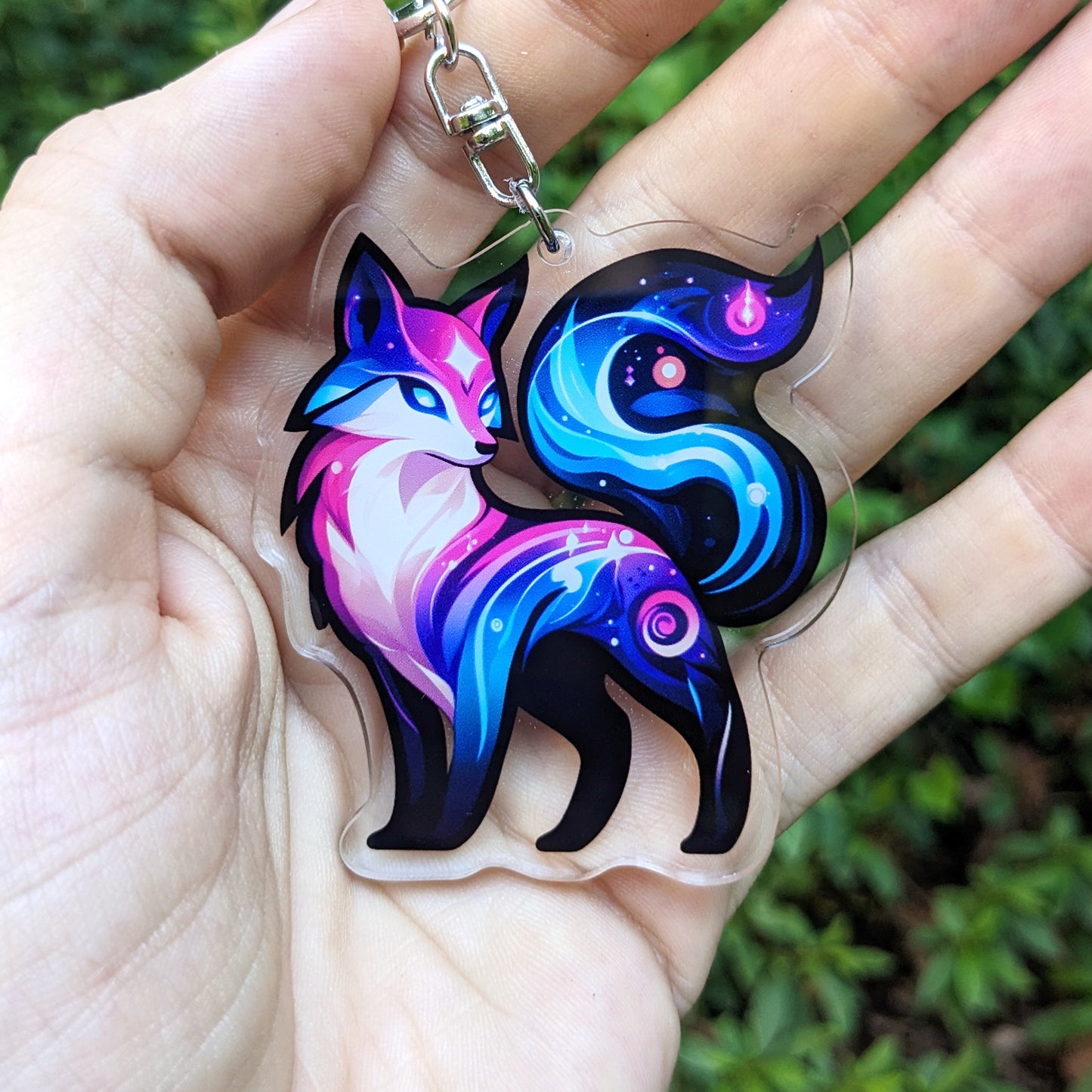 Cosmic Fox Acrylic Keychain / Charm