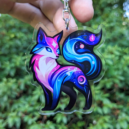 Cosmic Fox Acrylic Keychain / Charm