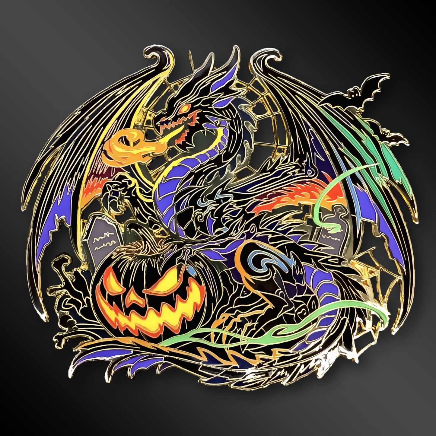 Gourtrix, Dragon Of Fright Enamel Pin (Dragon Aspects Vol.1)