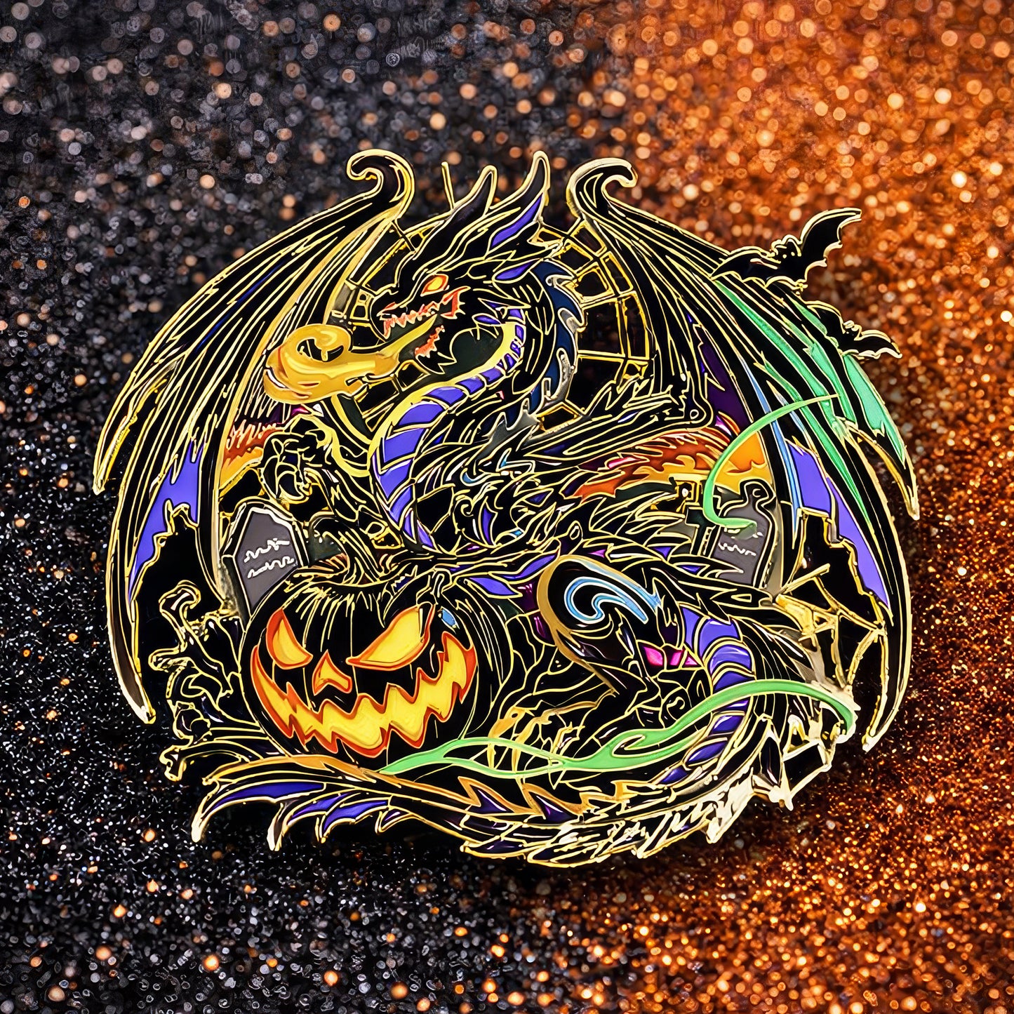 Gourtrix, Dragon Of Fright Enamel Pin (Dragon Aspects Vol.1)